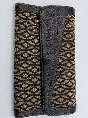 Vintage Italian Leather Wallet by Texier Fold Over Soft Supple Brown